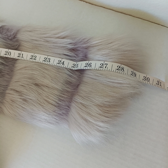 ASOS Design Tall Cropped Faux Fur Jacket Clasp Closure Gray Light Pinks US SZ 4 - Picture 2 of 9